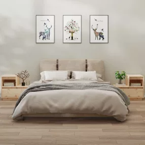 2 darab tömör fenyőfa éjjeliszekrény 60 x 34 x 51 cm