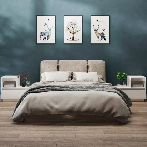 2 db fehér tömör fenyőfa éjjeliszekrény 60 x 34 x 51 cm