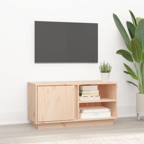 tömör fenyőfa TV-szekrény 80x35x40,5 cm