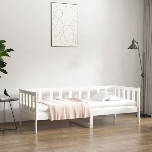 fehér tömör fenyőfa kanapéágy matrac nélkül 80 x 200 cm