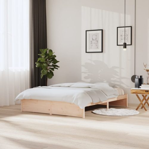 King Size tömör fa ágykeret 150 x 200 cm