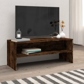   füstös tölgy színű szerelt fa TV-szekrény 100 x 40 x 40 cm