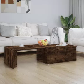   füstös tölgy színű fatermék dohányzóasztal 150x50x35 cm