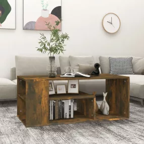   füstös tölgy színű fatermék dohányzóasztal 100 x 50 x 40 cm