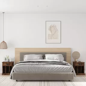 2 db füstös tölgy színű éjjeliszekrény 43x36x50 cm