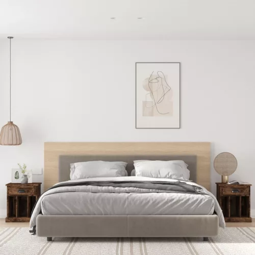 2 db füstös tölgy színű éjjeliszekrény 43x36x50 cm