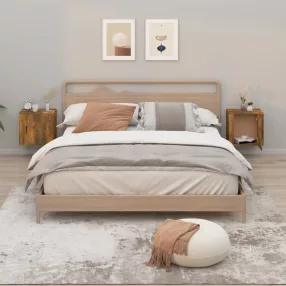   2db füstös tölgy színű fali éjjeliszekrény 50 x 30 x 47 cm