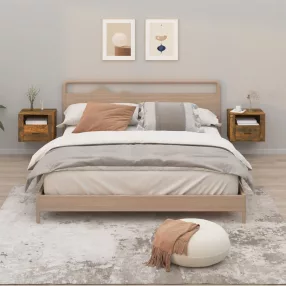   2db füstös tölgy színű fali éjjeliszekrény 50 x 36 x 40 cm