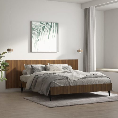 füstös barna tölgyszínű szerelt fali fejtámla 240 x 1,5 x 80 cm