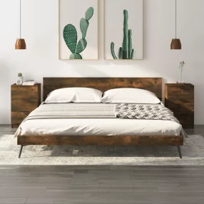 2 db füstös tölgyszínű éjjeliszekrény 40 x 36 x 65 cm