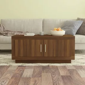   vidaXL barna tölgyszínű szerelt fa dohányzóasztal 102 x 50 x 45 cm