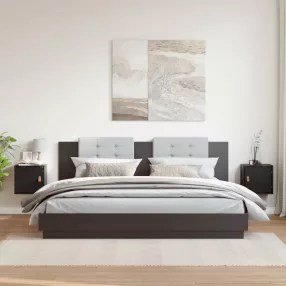 2 db fekete tömör fenyőfa faliszekrény 31,5 x 30 x 30 cm