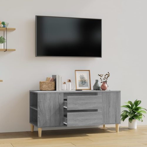szürke sonoma színű szerelt fa TV-szekrény 102x44,5x50 cm