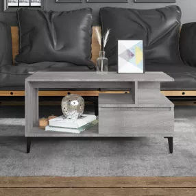   vidaXL szürke sonoma szerelt fa dohányzóasztal 90x49x45 cm