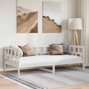 fehér tömör fenyőfa kanapéágy 90 x 190 cm
