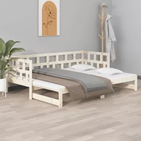   vidaXL tömör fenyőfa kihúzható kanapéágy 2 x (80 x 200) cm 