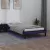 vidaXL egyszemélyes fekete tömör fa LED-es ágykeret 90 x 190 cm