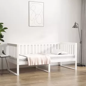   kanapéágy ágy matrac fehér 100x200 cm tömör fa fenyőfa