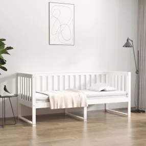 kanapéágy ágy matrac fehér 75x190 cm tömör fa fenyőfa