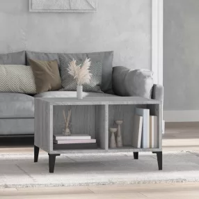   vidaXL szürke sonoma színű szerelt fa dohányzóasztal 60 x 50 x 36,5 cm
