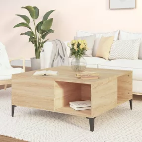   vidaXL sonoma tölgy színű szerelt fa dohányzóasztal 80x80x36,5 cm