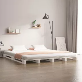 fehér tömör fenyőfa raklapágy 200 x 200 cm