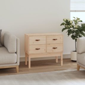 tömör fenyőfa tálalószekrény 90x40x78 cm