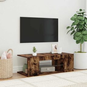 füstös tölgy színű LED-es TV-szekrény 90 x 39 x 30 cm