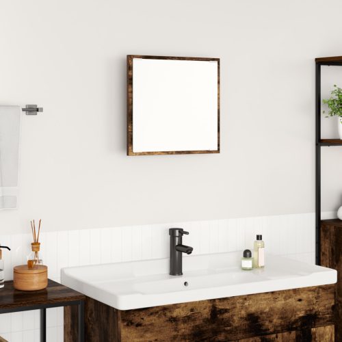 LED fürdőszobai tükör füstölt tölgy 40x8.5x37 cm műszaki fa