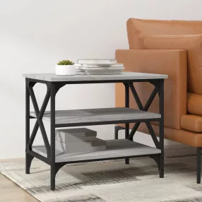   vidaXL szürke sonoma színű szerelt fa kisasztal 55x38x45 cm
