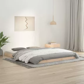 vidaXL tömör fenyőfa ágykeret 150 x 200 cm King Size