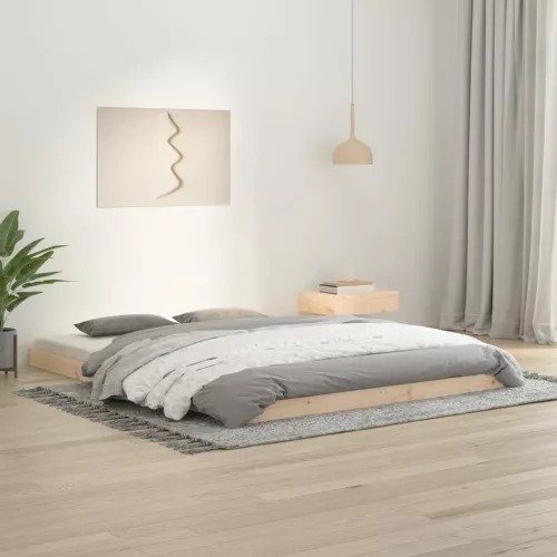 vidaXL tömör fenyőfa ágykeret 150 x 200 cm King Size