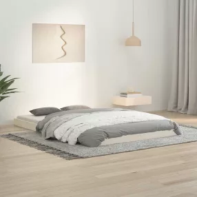   vidaXL fehér tömör fenyőfa ágykeret 120 x 190 cm Small Double