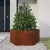 vidaXL rozsda színű corten acél növénytartó 90 x 90 x 45 cm