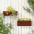 2 db rozsda színű corten acél fali növénytartó 53 x 10 x 17 cm