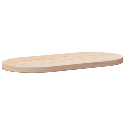 tömör fenyőfa ovális asztallap 80x40x2,5 cm