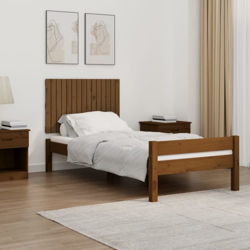 mézbarna tömör fenyőfa fali fejtámla 95,5 x 3 x 60 cm