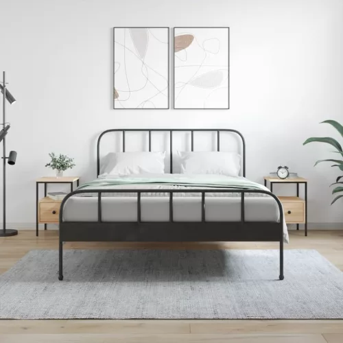 2 db sonoma tölgy színű szerelt fa éjjeliszekrény 34x36x50 cm