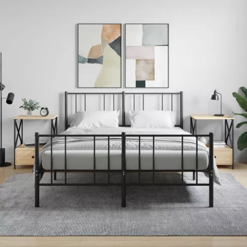 2 db sonoma tölgy színű szerelt fa éjjeliszekrény 50x41x65 cm