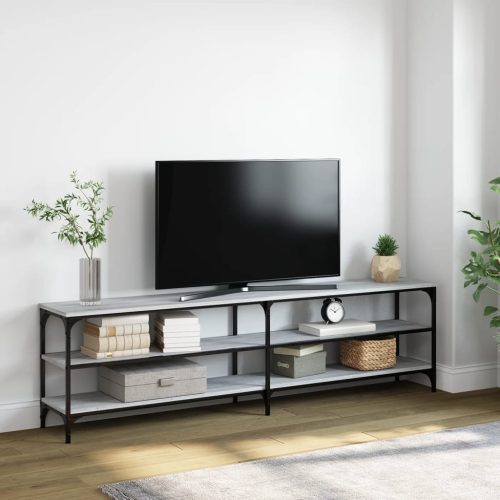 szürke sonoma színű szerelt fa TV-szekrény 180 x 30 x 50 cm