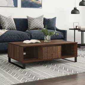   vidaXL barna tölgyszínű szerelt fa dohányzóasztal 104 x 60 x 35 cm