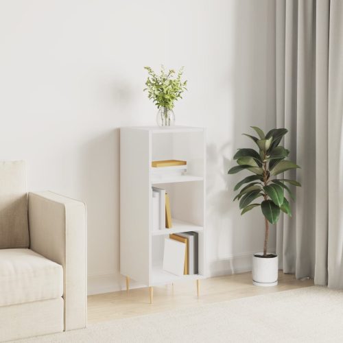 magasfényű fehér tálalószekrény 34,5 x 32,5 x 90 cm