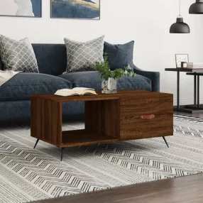   vidaXL barna tölgyszínű szerelt fa dohányzóasztal 90 x 50 x 40 cm