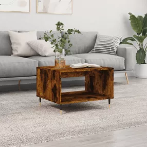   vidaXL füstös tölgy színű szerelt fa dohányzóasztal 60x50x40 cm