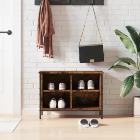   füstös tölgy színű szerelt fa cipőszekrény 69 x 35 x 50 cm