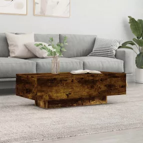  vidaXL füstös tölgy színű szerelt fa dohányzóasztal 100x49,5x31 cm