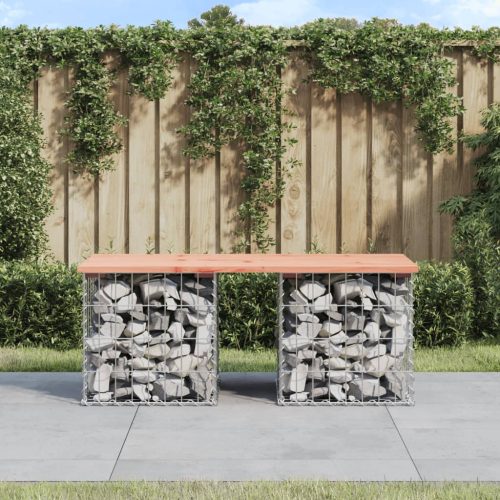  tömör duglászfenyő gabion kerti pad 103x44x42 cm