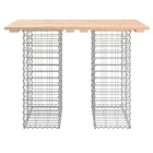 tömör fenyőfa gabion kerti pad 100x70x72 cm