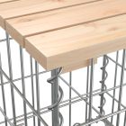 tömör fenyőfa gabion kerti pad 100x70x72 cm