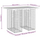 tömör fenyőfa gabion kerti pad 100x70x72 cm